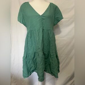 Universal Thread Green V-Neck Dress